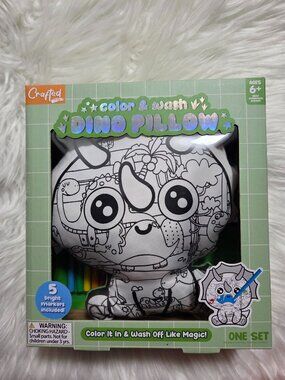 Color & Wash Dino Pillow
